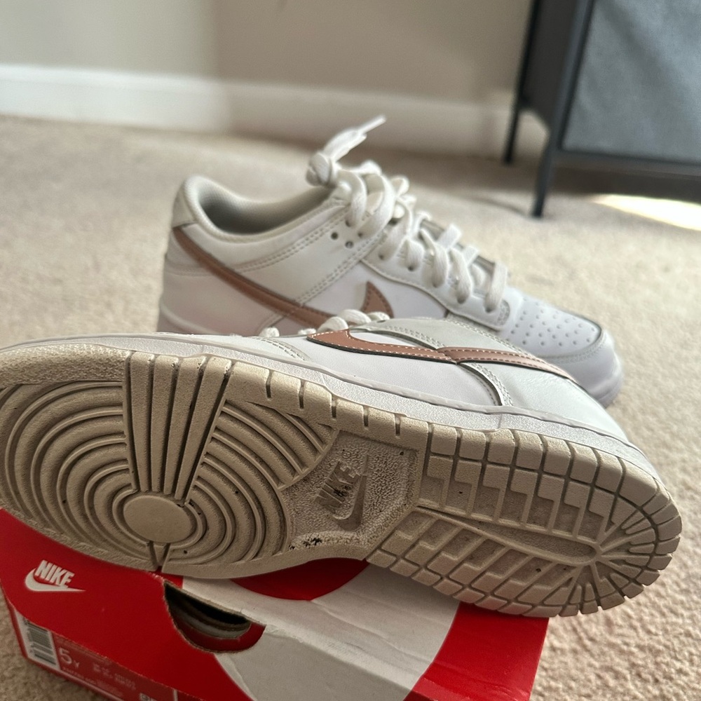 Nike White and Brown Sneakers
